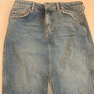 Pilcro andthe letterpress Anthropologie denimskirt